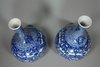 X276 Pair of Chinese blue and white pear shape  bottle vases