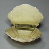 X27 German ivory shell-shaped snuff box, circa 1700