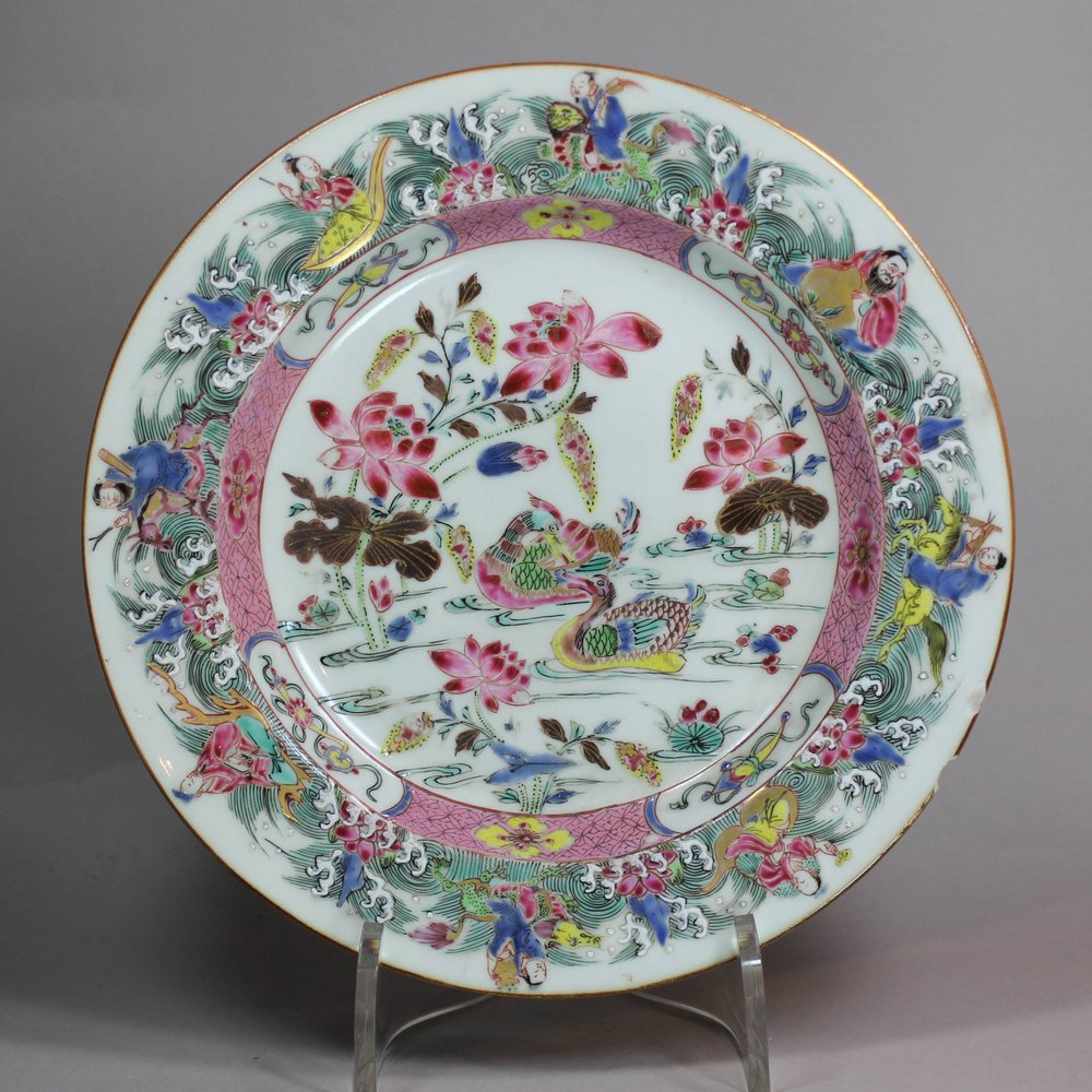 X296A Famille rose plate, Yongzheng (1723-35)