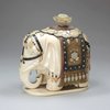 X306 Japanese ivory shibayama elephant, Meiji (1868-1912)