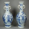 X309 Pair Chinese blue and white vases, Kangxi (1662-1722)