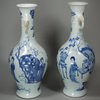 X309 Pair Chinese blue and white vases, Kangxi (1662-1722)