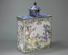 X319 Canton enamel tea caddy and cover, circa 1760