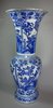 X325 Superb Chinese blue and white five-piece garniture