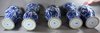 X325 Superb Chinese blue and white five-piece garniture