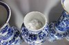 X325 Superb Chinese blue and white five-piece garniture