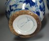 X436 Pair of Italian blue &amp; white Savonna syrup jars