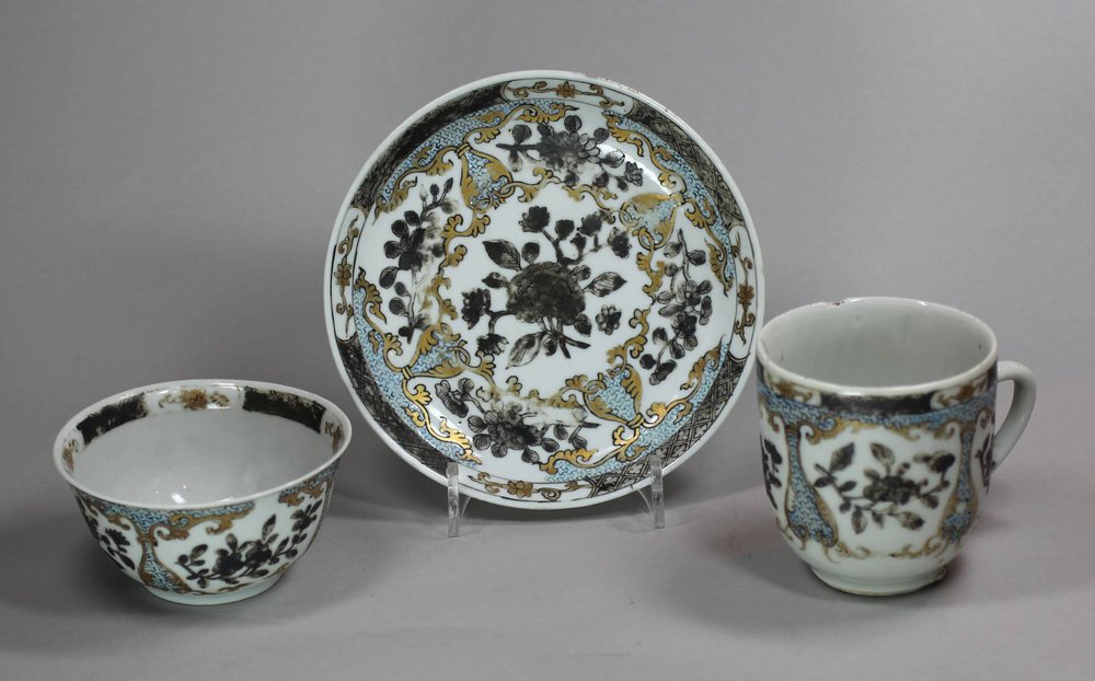 X474 Teabowl, teacup and saucer, Yongzheng (1723-35)
