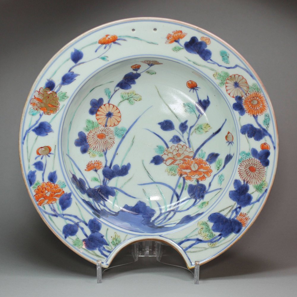 X478 Japanese imari barber's bowl, c. 1700