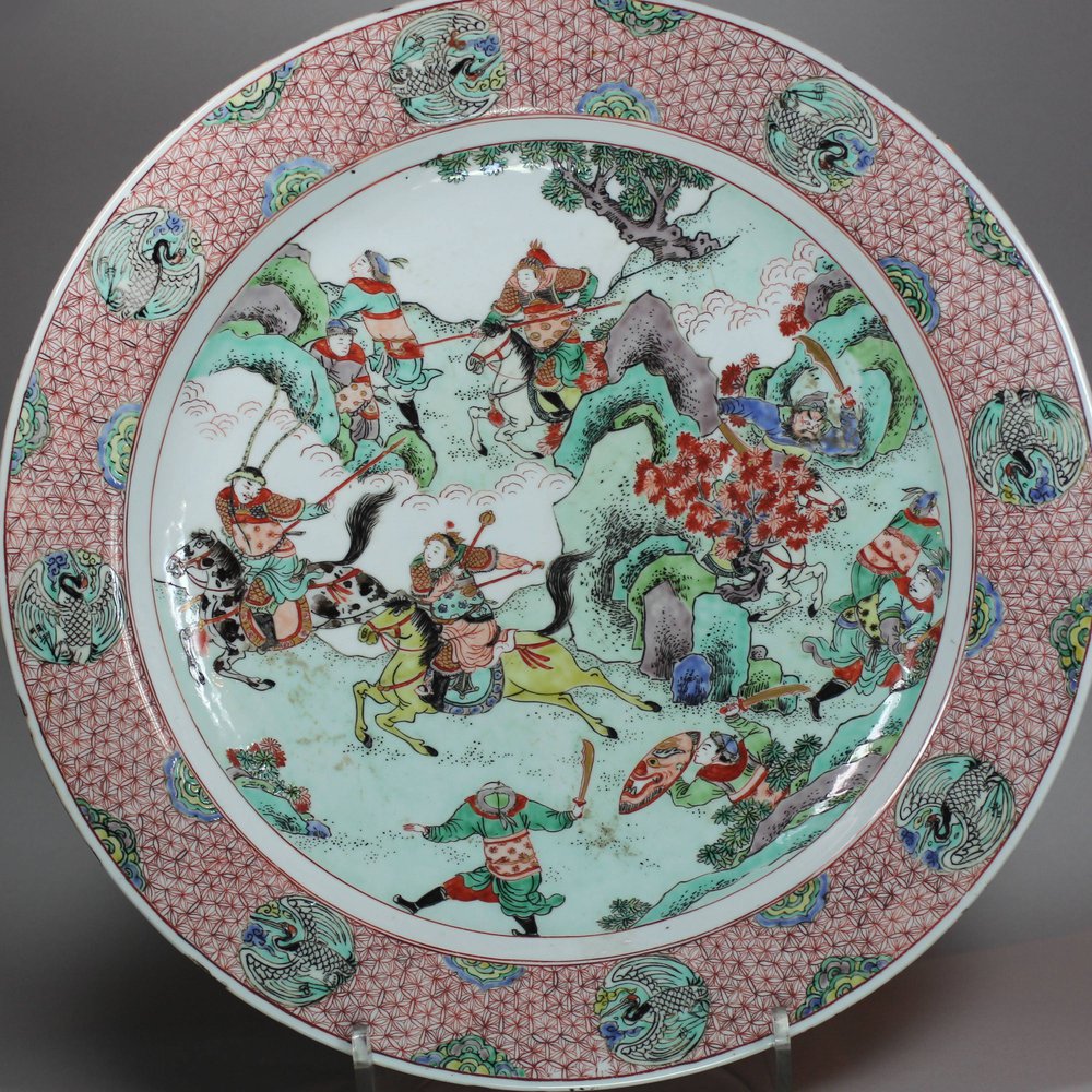 X482 Famille verte plate, Kangxi (1662-1722)