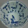 X493 Blue and white Kraakbowl, Wanli (1573-1619)