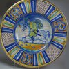 X507 Italian Maiolica 'Equestrain' dish, Deruta