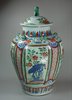 X510 Wucai baluster vase and cover, Chongzhen (1628-43)