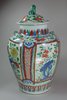 X510 Wucai baluster vase and cover, Chongzhen (1628-43)