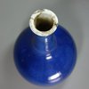 X515 Finely potted Chinese powder blue bottle shape vase