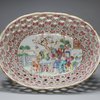X544 Famille rose reticulated oval basket, Qianlong (1735-90)