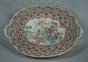 X544 Famille rose reticulated oval basket, Qianlong (1735-90)