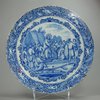 X561 Dutch Delft blue and white dish, dated 1722