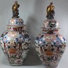 X58 Pair of Japanese imari baluster jars and covers, circa 1700