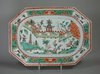 X593 Famille verte rectangular platter, Kangxi (1662-1722)