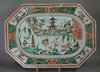 X593 Famille verte rectangular platter, Kangxi (1662-1722)