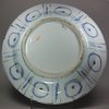 X642A Blue and white kraak dish, Wanli (1573-1619)