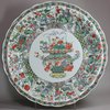 X645 Famille verte ribbed charger, Kangxi (1662-1722)