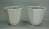 X677 Pair of Chinese blanc de chine octagonal beakers