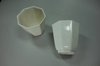 X677 Pair of Chinese blanc de chine octagonal beakers