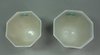 X677 Pair of Chinese blanc de chine octagonal beakers