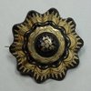 X690 Victorian gold and tortoiseshell pique brooch, circa 1870