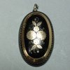 X699b Victorian gold and tortoiseshell pique pendant, circa 1870