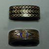 X699e Pair of Victorian gold and tortoiseshell scarf rings