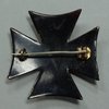 X699n Victorian gold and tortoiseshell pique Maltese cross brooch