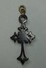 X699q Victorian gold and tortoiseshell pique cross-ermine pendant