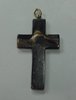 X699r Victorian gold and tortoiseshell pique cross pendant