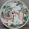 X6 Rare Chinese five colour dish, early Kangxi (1662-1722)