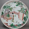 X6 Rare Chinese five colour dish, early Kangxi (1662-1722)