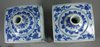 X702 Pair of Chinese blue and white square flasks, c. 1650