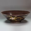 X708 Sancai 'Brinjal' conical bowl, Kangxi (1662-1722)