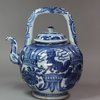 X719 Blue and white kraak moulded teapot, Wanli (1573-1619)