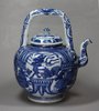 X719 Blue and white kraak moulded teapot, Wanli (1573-1619)