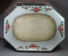 X735 Pair of famille verte 'pie-crust rim' meat dishes