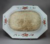 X735 Pair of famille verte 'pie-crust rim' meat dishes