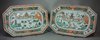 X736 Pair of famille verte piecrust platters, Kangxi (1662-1722)