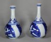 X741 Pair of Chinese blue and white vases, Kangxi (1662-1722)