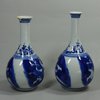 X741 Pair of Chinese blue and white vases, Kangxi (1662-1722)