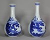 X741 Pair of Chinese blue and white vases, Kangxi (1662-1722)