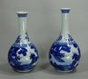 X741 Pair of Chinese blue and white vases, Kangxi (1662-1722)