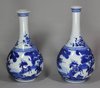 X741 Pair of Chinese blue and white vases, Kangxi (1662-1722)